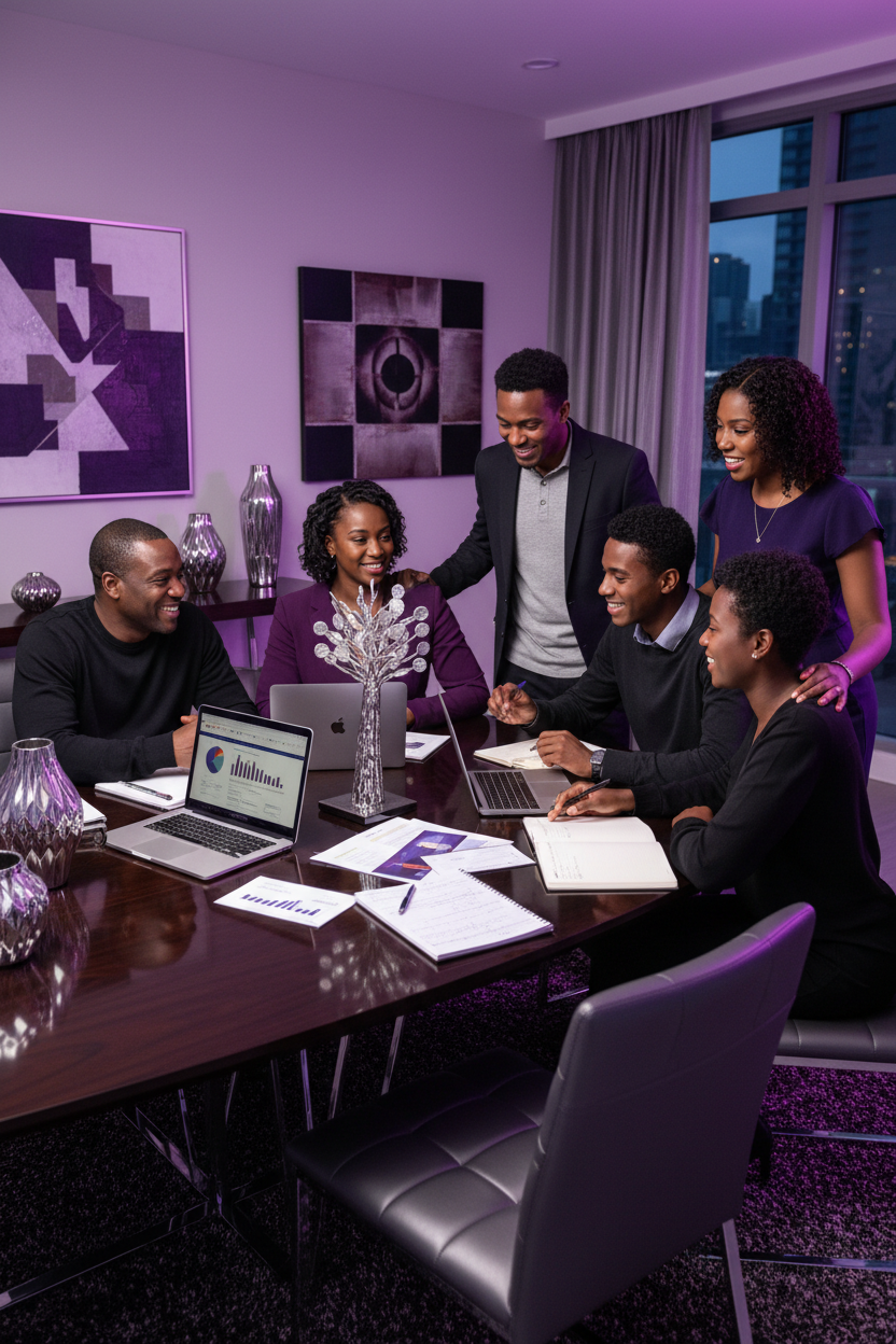 African American family wealth building - portrait